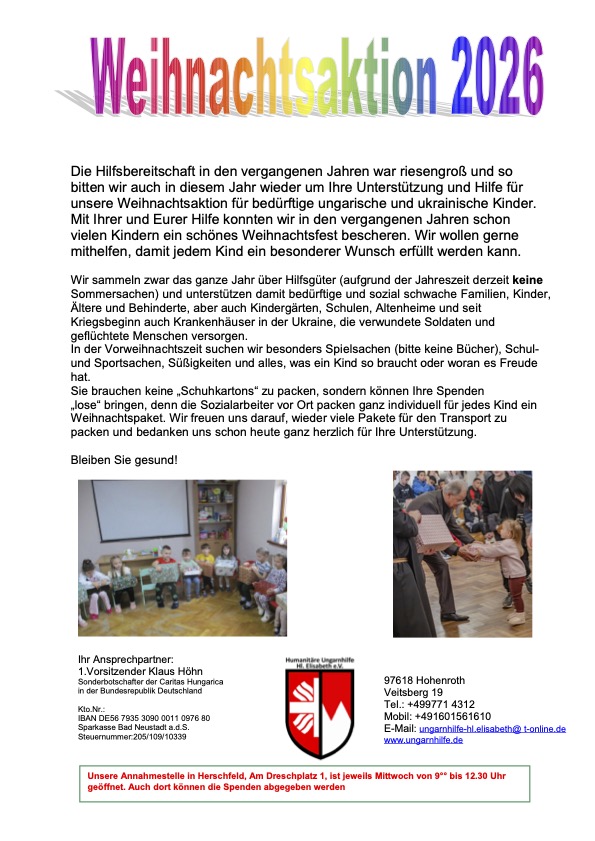 Weihnachtsaktion 2026